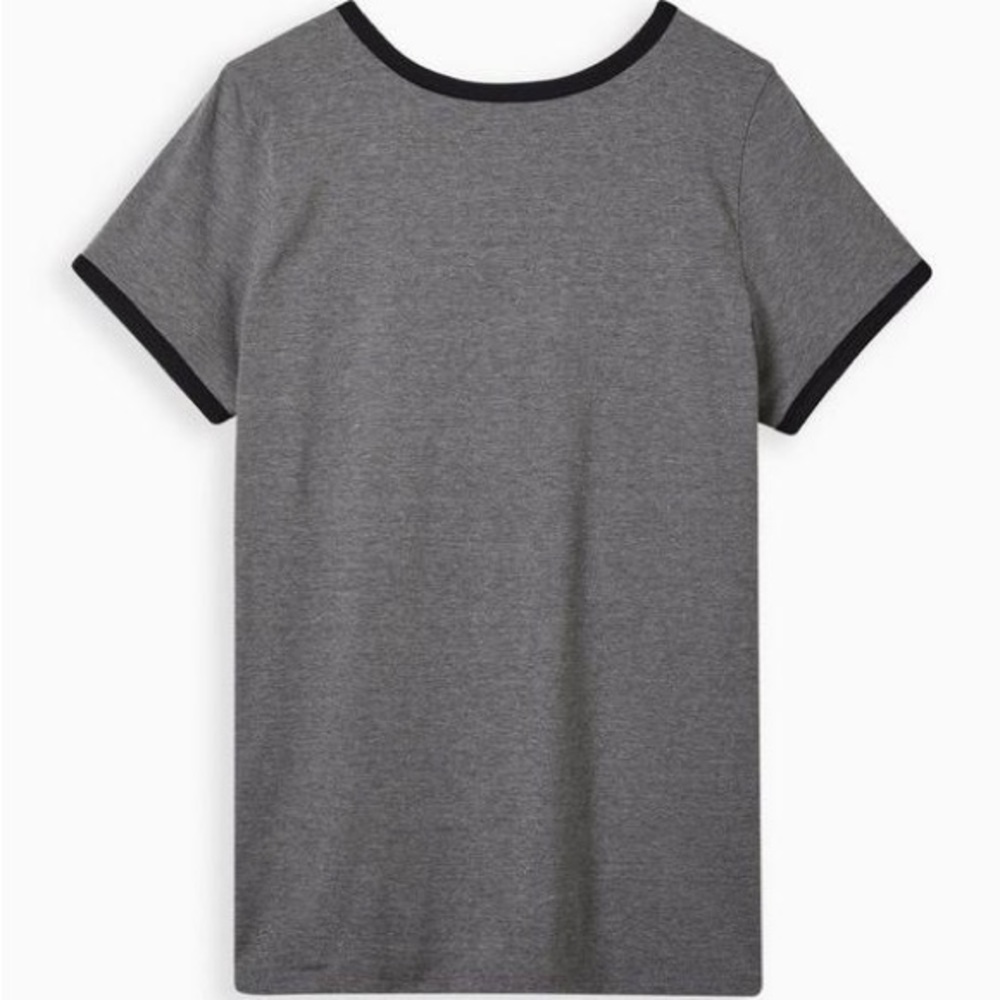 Torrid Gray Classic Fit Signature Jersey Ringer Tee